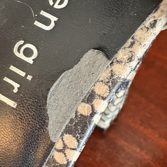 Madden Girl Black and Cream Snakeskin Heels - Picture 6 of 8